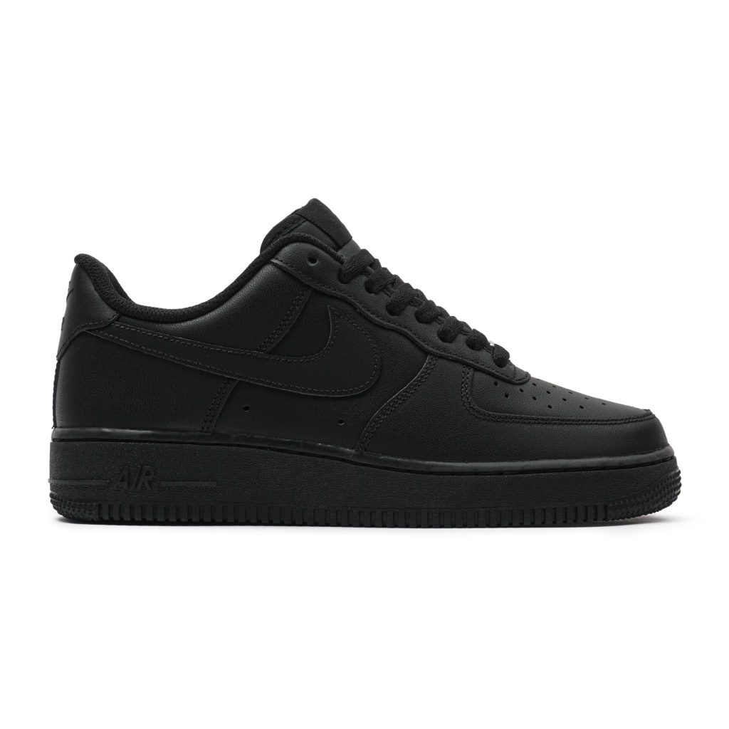 NK AF 1 Triple Black Sepatu Pria ORIGINAL RESMI