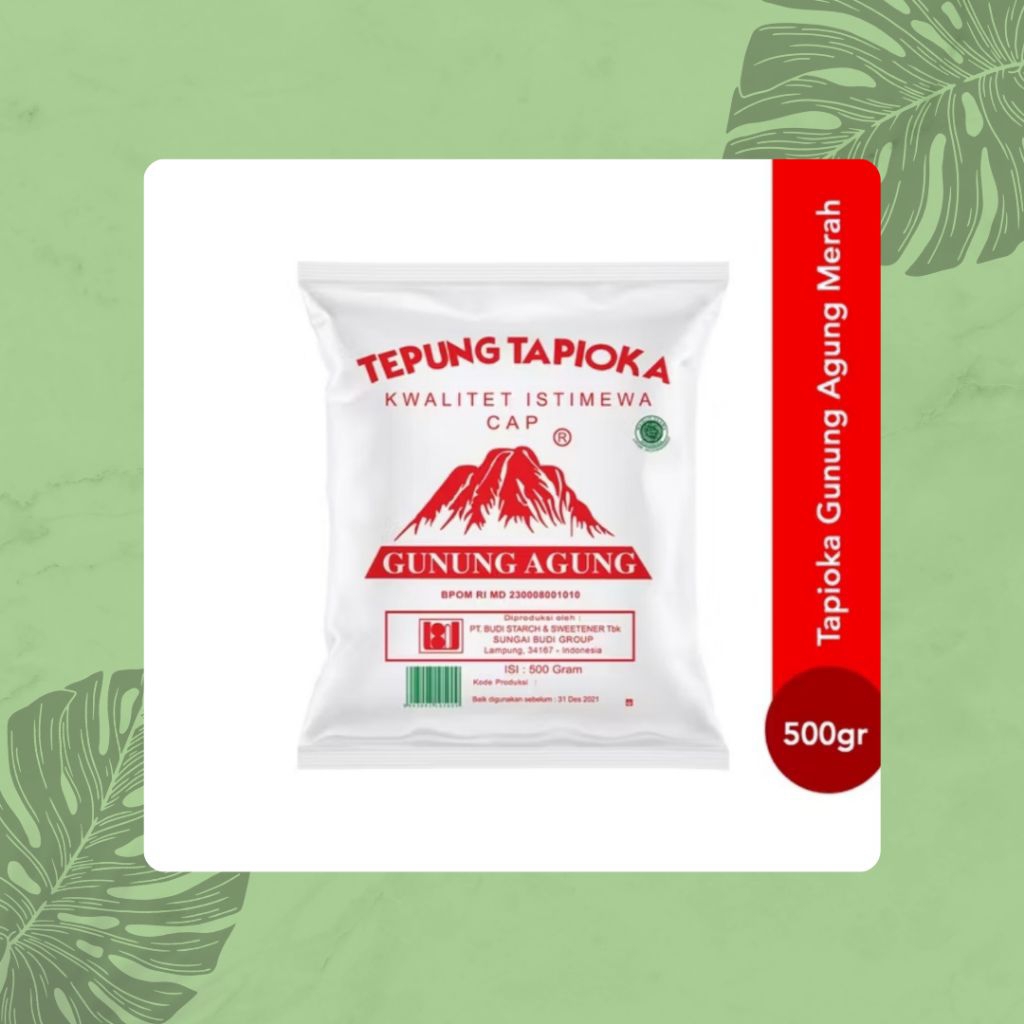 

Tepung Tapioka Cap Gunung Agung Merah 500G