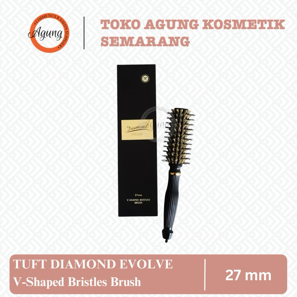 [AGUNGSMG] - TUFT Diamond Evolve V-Shaped Bristles Brush 27mm | Sisir Blow Tuft