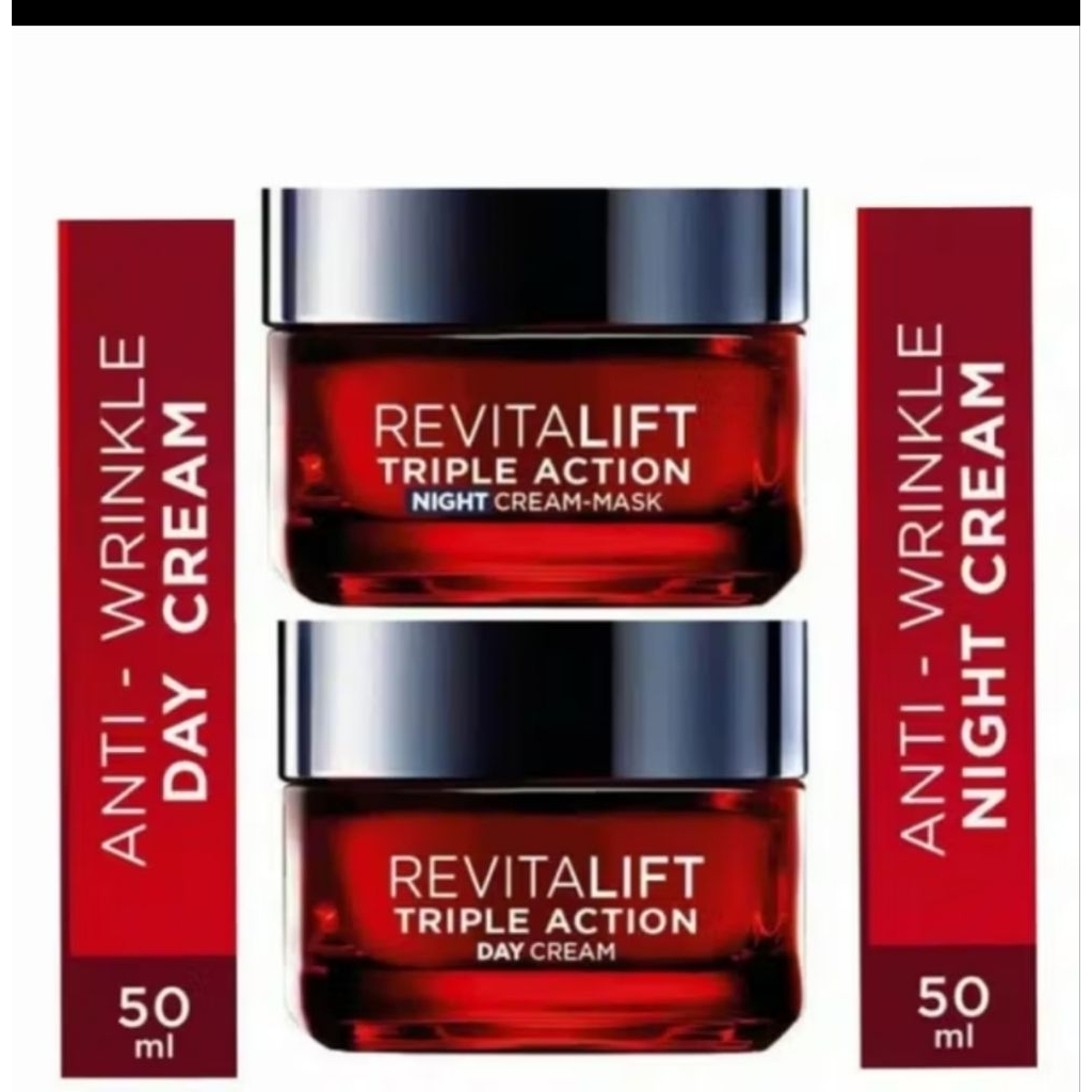 LOREAL TRIPLE ACTION ANTI AGING DAY & NIGHT CREAM 50GR EXP02/28