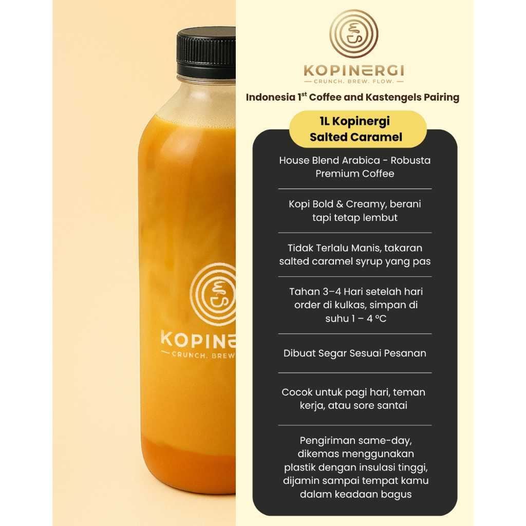 

Kopi Susu Kopinergi Salted Caramel 1 Liter