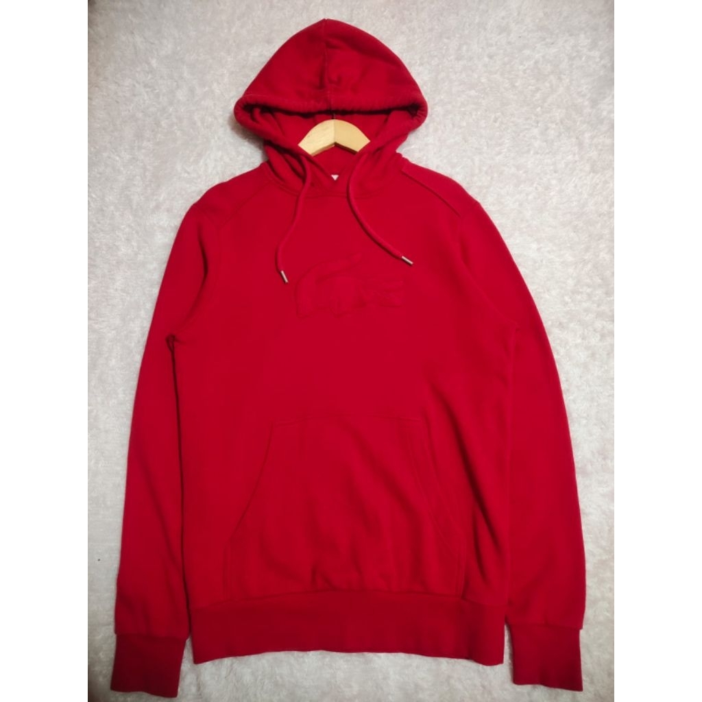 Hoodie Lacoste Big Logo Red on Red