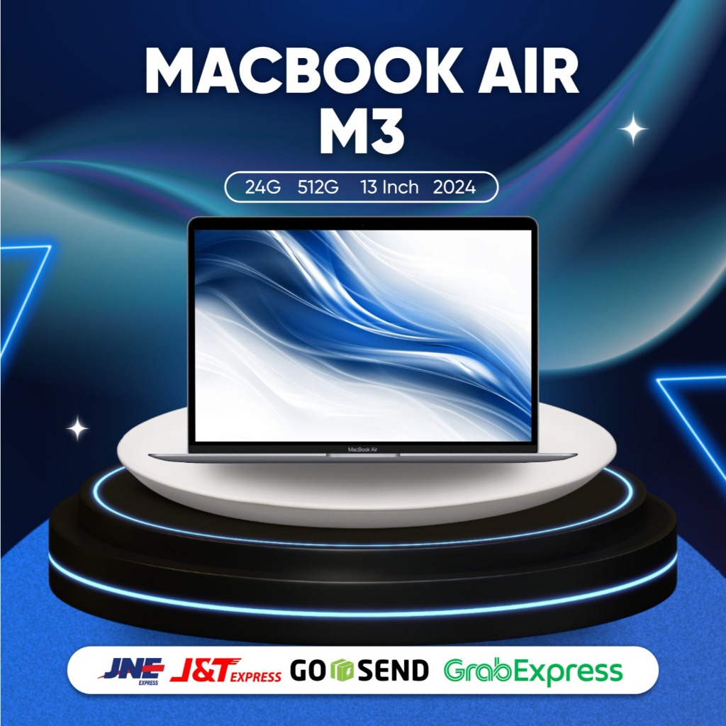 Macbook Air 2024 A3113 M3 24GB 512GB 13 Inch Second Original