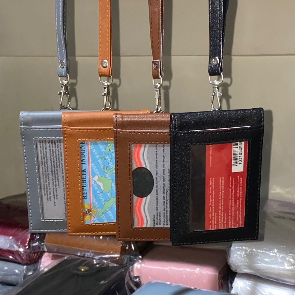 

d Card Holder Depan Belakang Name Tag Layard Tempat Kartu Nama Kartu Pengenal Gantungan Kartu Karyawan