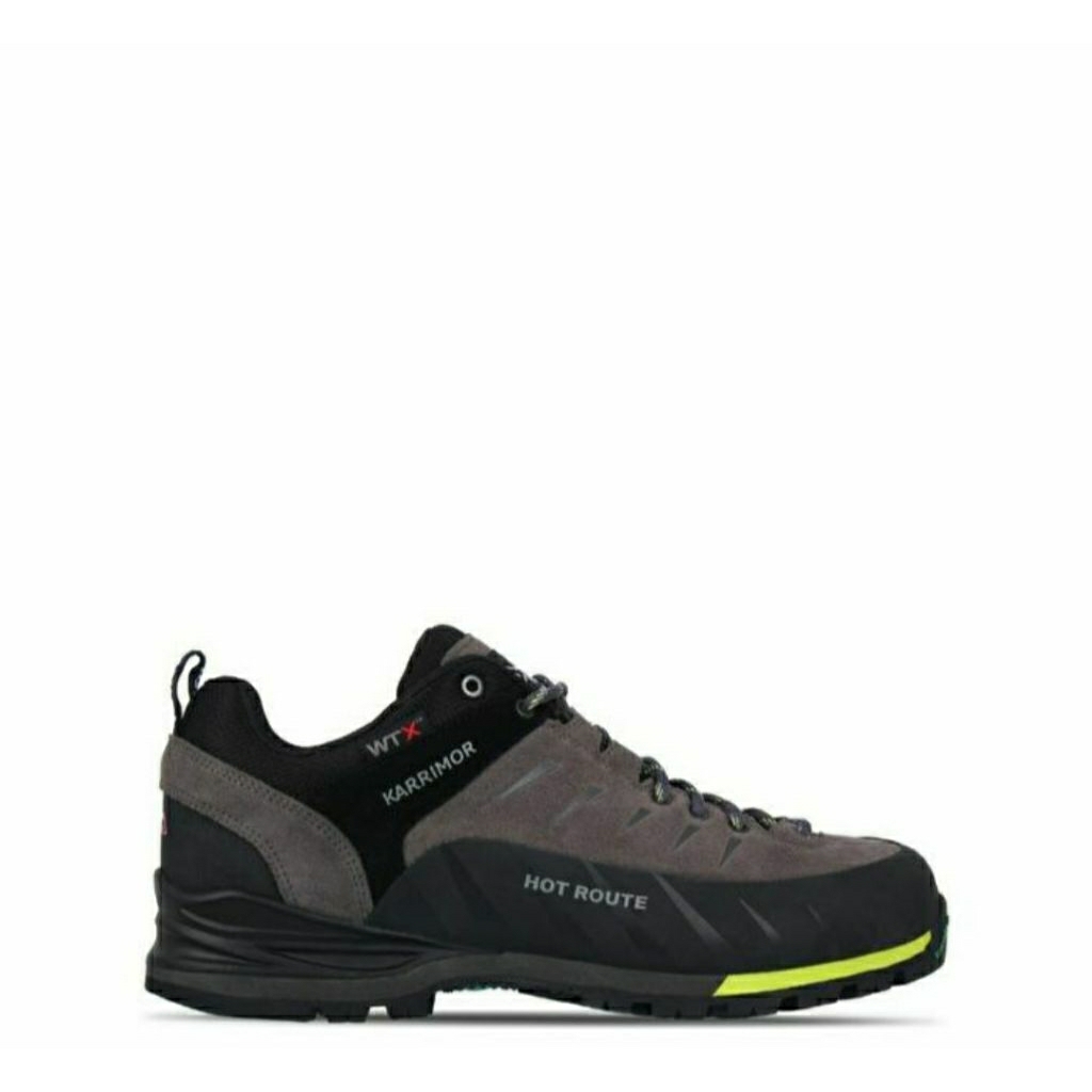 SEPATU GUNUNG HIKING TREKKING TRAVELING KARRIMOR HOT ROUTE WATERPROOF WALKING SHOES MEN'S CHARCOAL O
