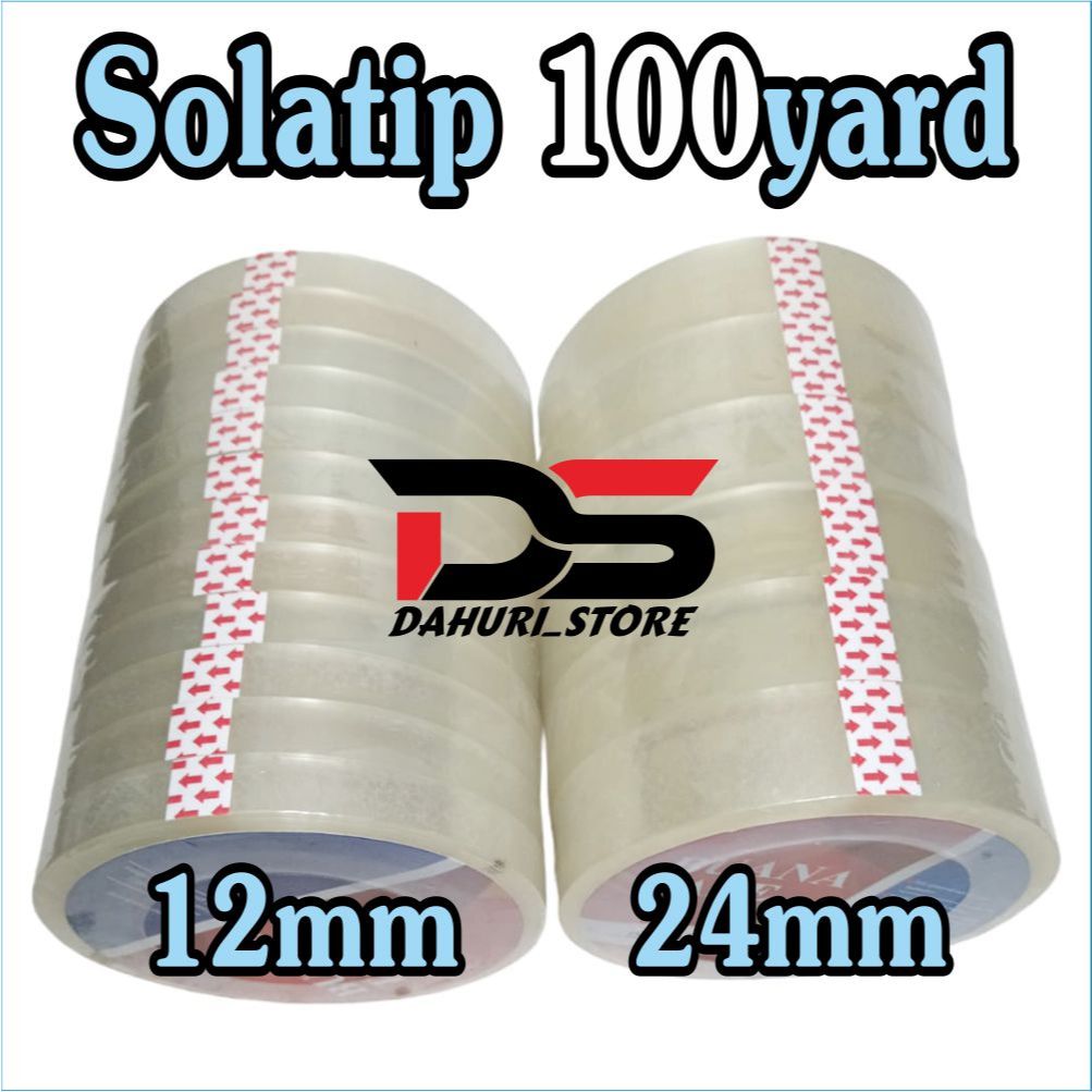 

Al LAKBAN KECIL BENING / SOLATIP / SELOTIP UKURAN 1/2 inch 12mm & 1 INCH 24MM PANJANG 100 yard