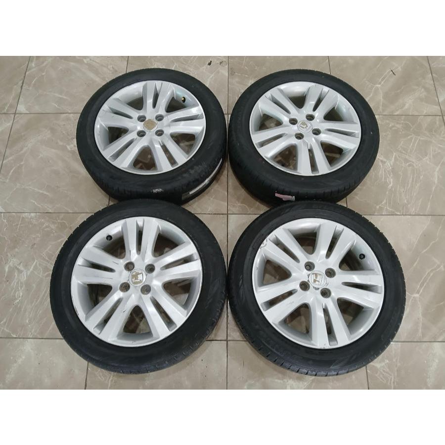 Pelek bekas ori honda jazz ring 16 lubang 4x100 plus ban dunlop 185 55 R16