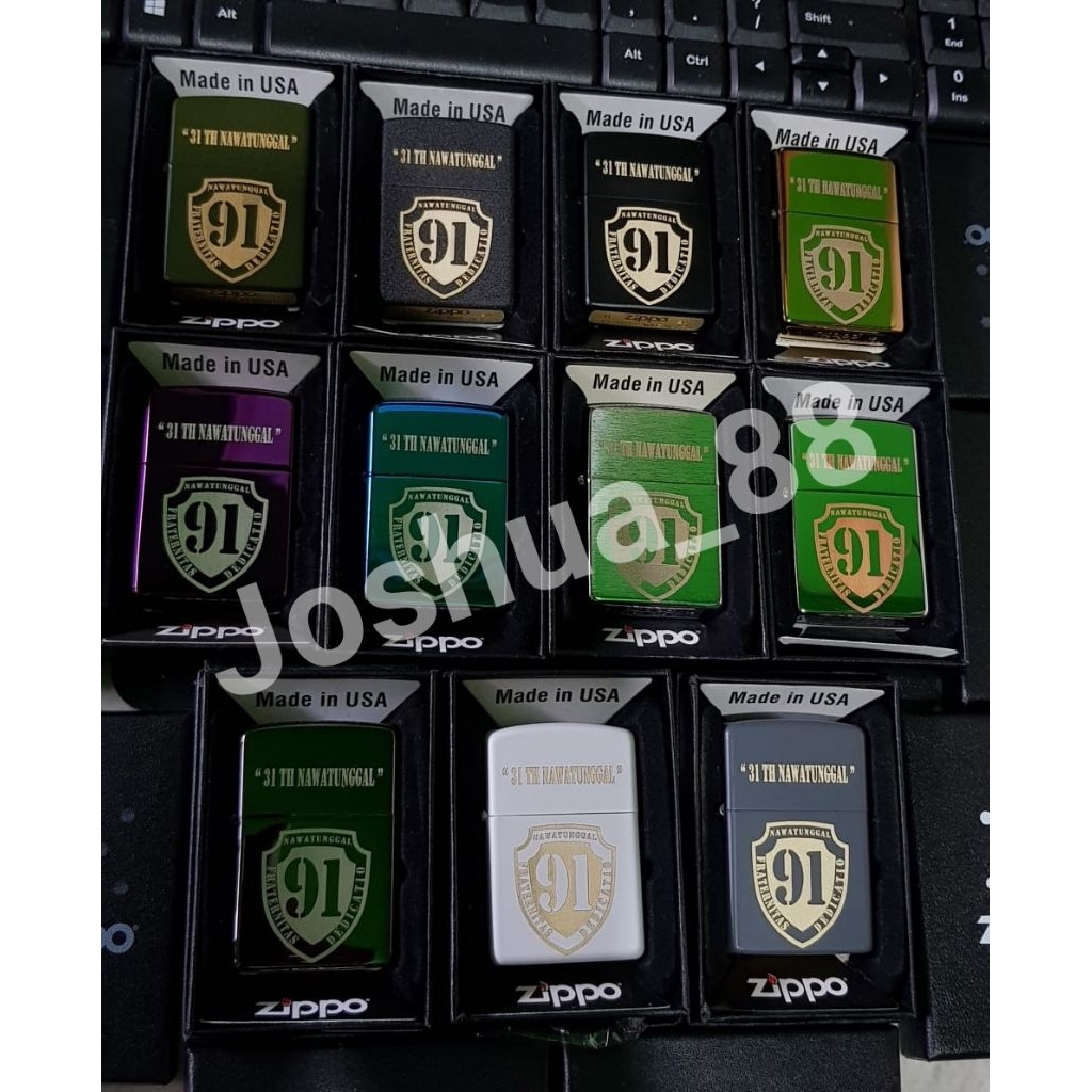 Zippo Custom Korek Api Ukir Logo NAWATUNGGAL TNI AL Bisa Ukir Nama Logo Sendiri