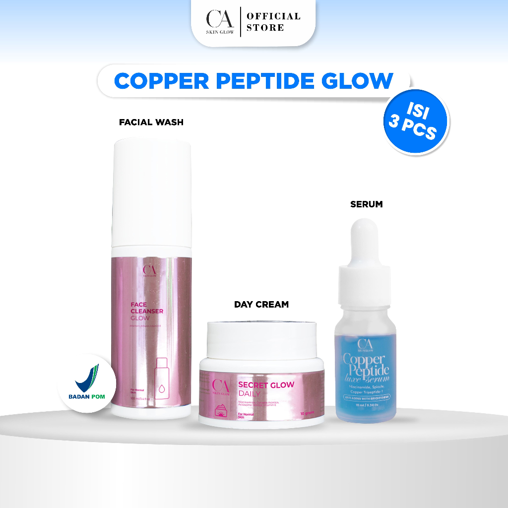Paket Copper Peptide Glow isi 3 CA SKIN GLOW