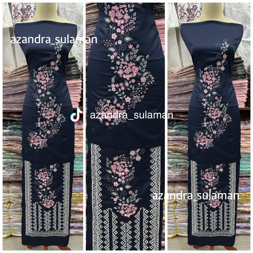 bahan baju kurung bordir kapalo samek bukittinggi padang