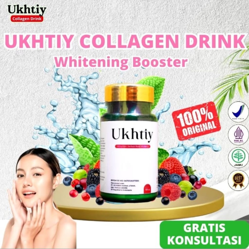 

Ukhtiy Collagen Beauty Drink Whitening Booster Skincare Mencerahkan Wajah & Menghilangkan Flek Hitam HALAL DAN BPOM