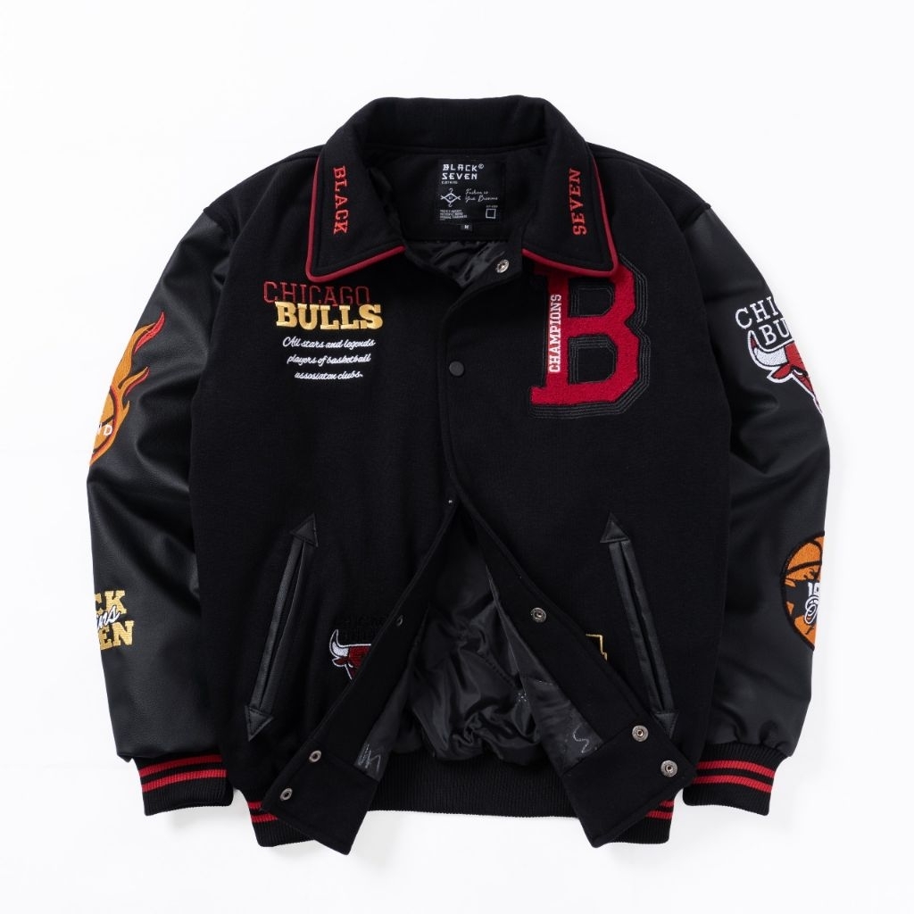 Jaket Varsity New Edition Original Blackseven CHICAGO BULLS