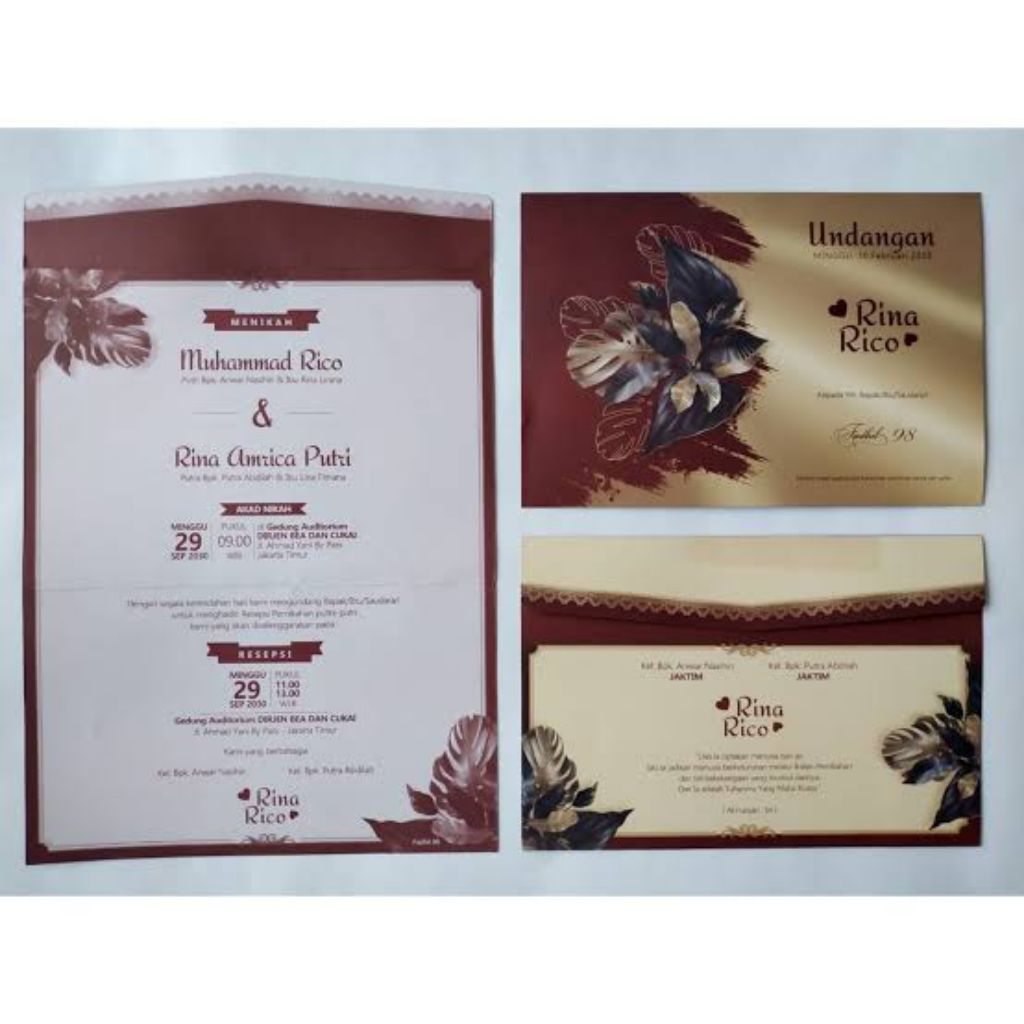 Cetak undangan pernikahan model fadhil 98
