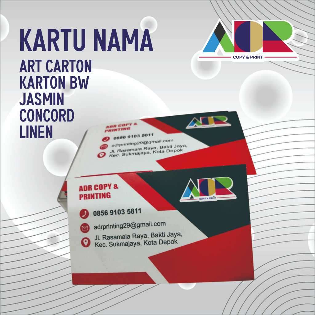 

CETAK Kartu Nama, Name Card, Business Card 1 SISI | 2 SISI