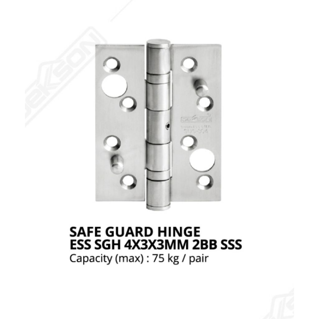 SAFE GUARD HINGE DEKKSON ESS SGH 4X3X3MM 2BB SSS