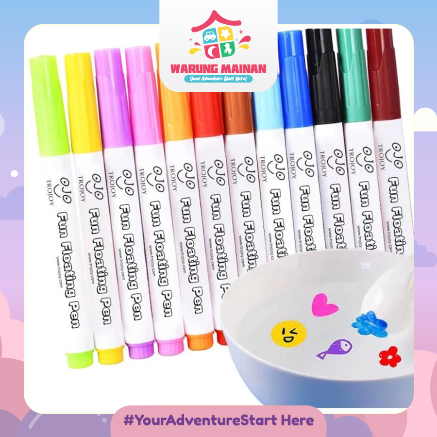 

[WARUNGMAINAN] [ATK29] Fun floating pen pena ajaib mengambang cat air mainan pendidikan anak usia dini spidol cat air warna warni