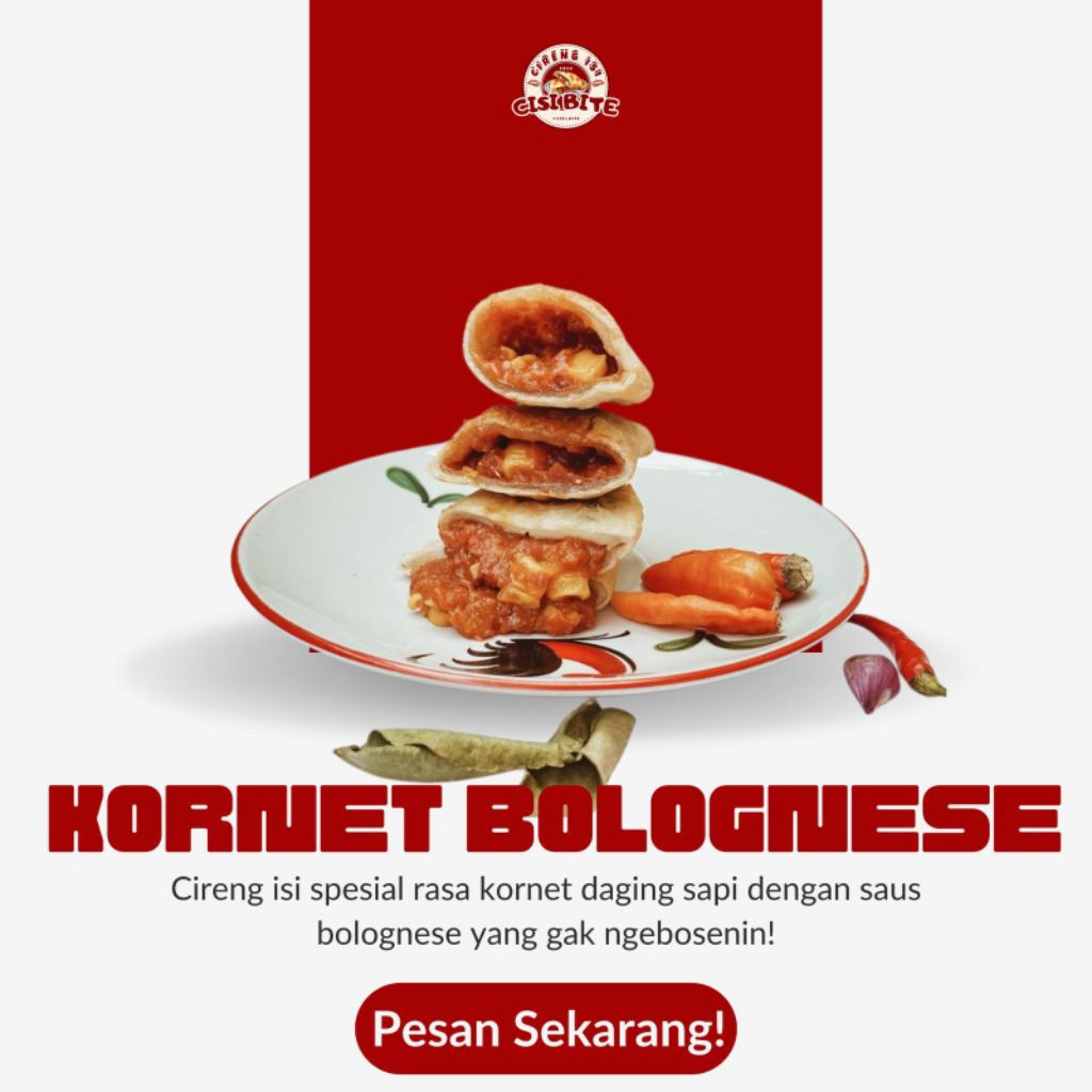 

Cireng Isi Cisibite - Kornet Bolognese