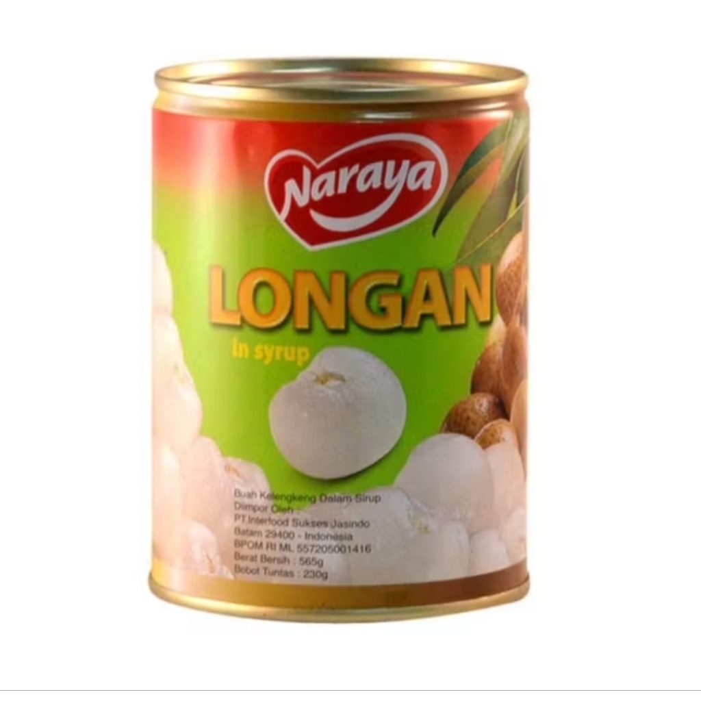 

Naraya Longan in Syrup Kelengkeng Kaleng 565gr