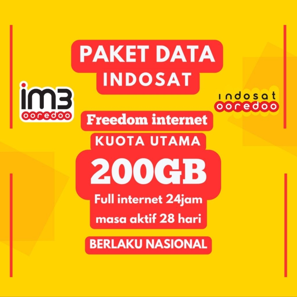PAKET DATA INDOSAT OOREDOO FREEDOM INTERNET