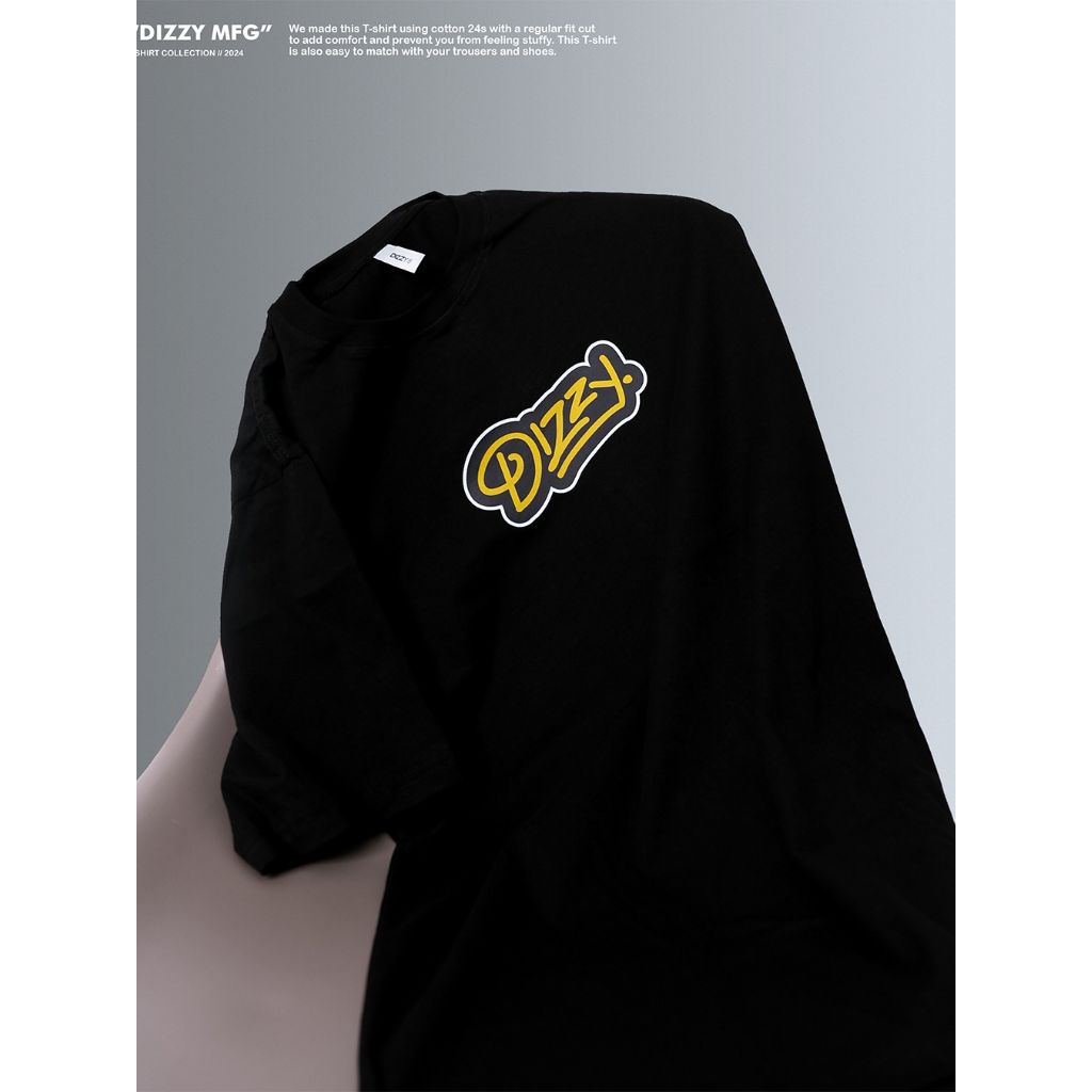 Tshirt Atasan Baju Distro -  Dizzy Mfg gold / Kaos Distro Pria dan Wanita