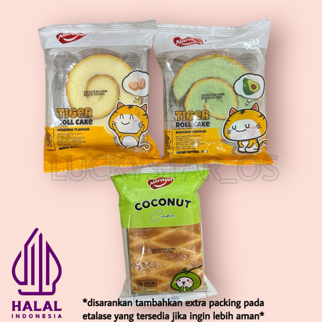 

NARAYA TIGER ROLL CAKE AVOCADO / ORIGINAL / COCONUT CAKE