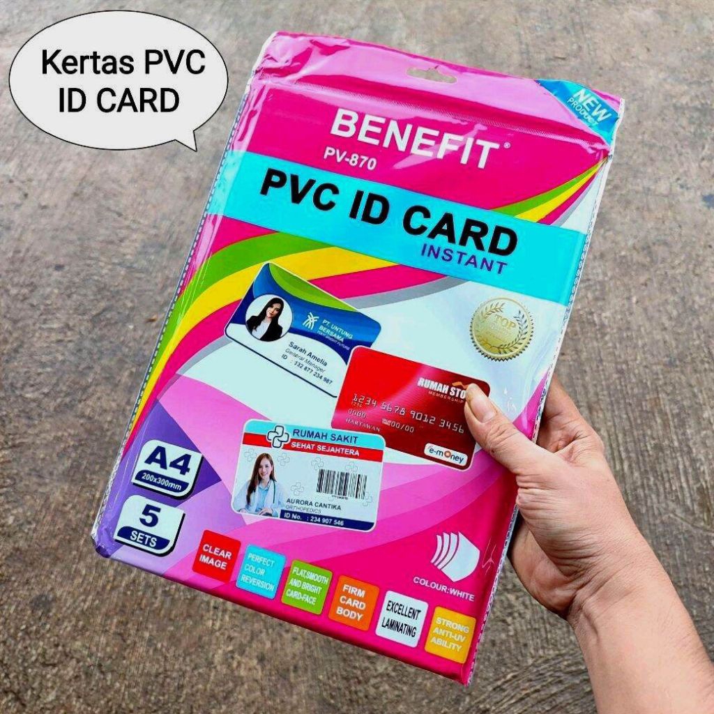 

1 Pak Kertas PVC A4 Id Card Isi 5 Sheet