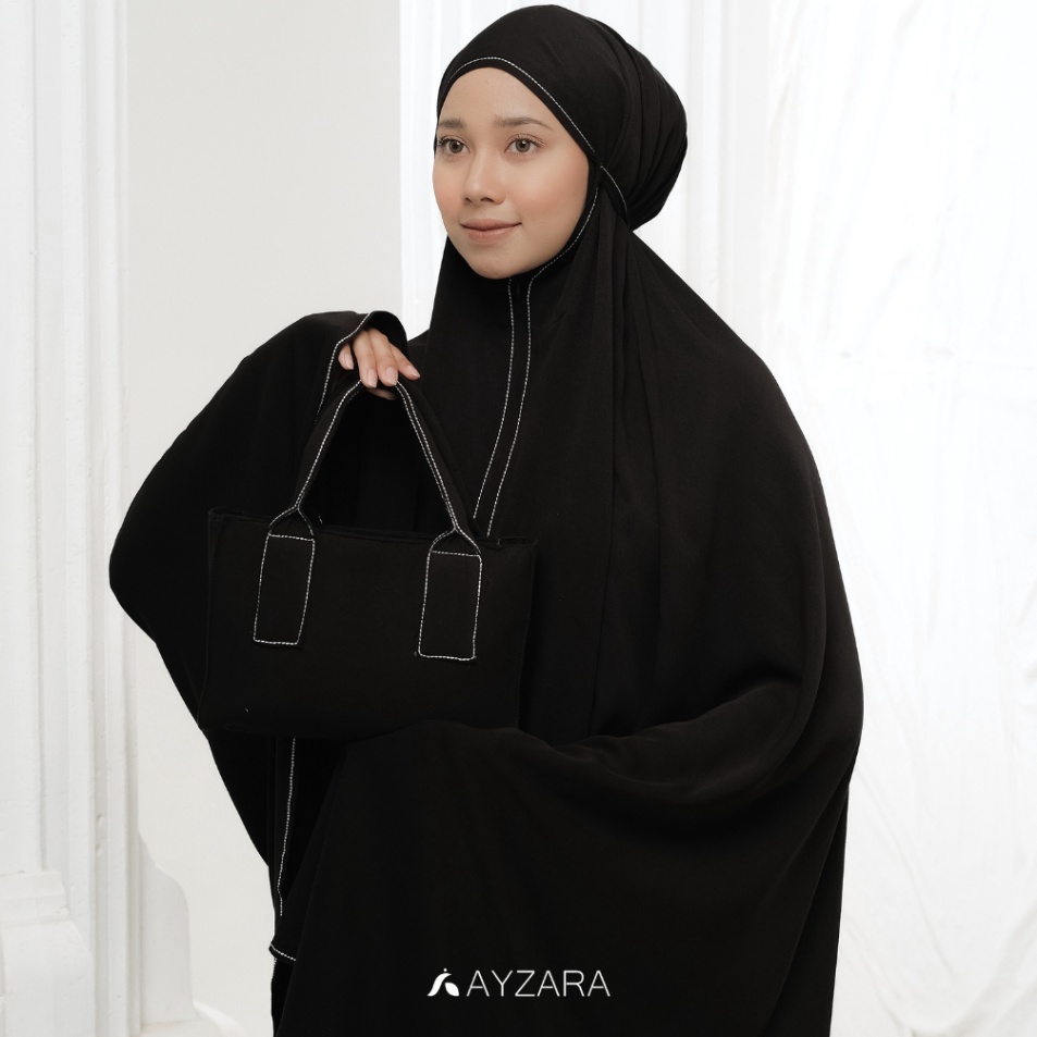AYZARA  Mukena Dewasa Rayon Polos Alula Series