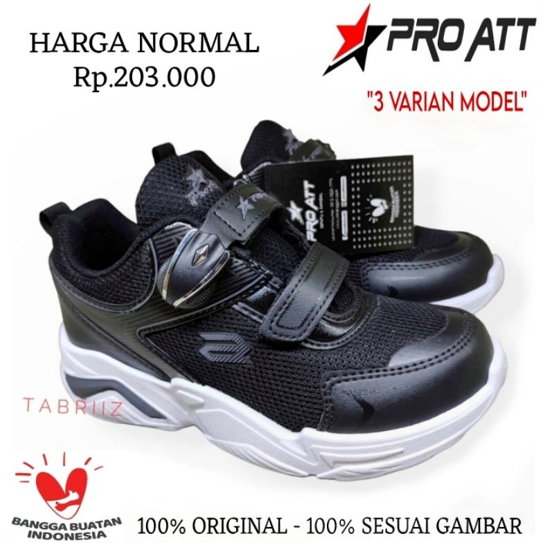 KODE B37P Sepatu Sekolah PRO ATT MAGNET Sepatu Anak TK PAUD SD Sepatu Anak Cowok Cewek  ORIGINAL PRO