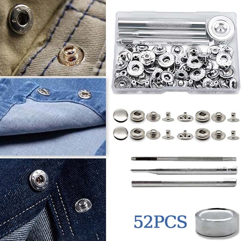 KODE G92C Set Kancing JepretAlat Kancing Jepret BesiKancing Jepret Set48pcs Kancing JepretAlat Pres 