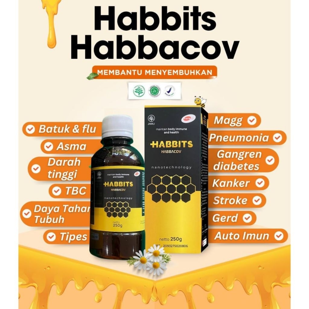 

Madu HABBACOV Premium Qusthul Hindi dan 9 Herbal Pilihan Best Seller
