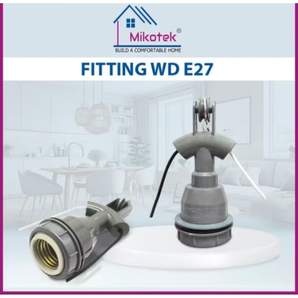 Fitting Lampu Gantung Mikotek / Fitting Kap Lampu