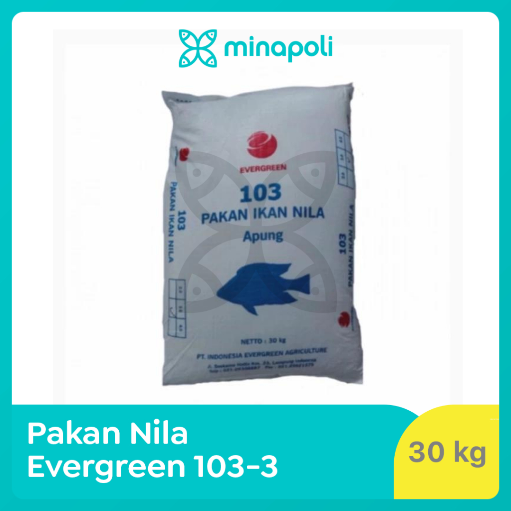 Pakan Ikan Nila Evergreen 103-3 Kemasan 30 kg