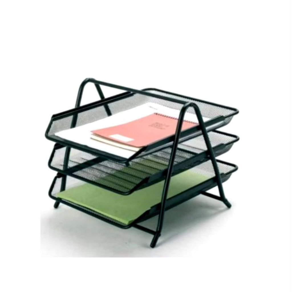 Elevated tray | Rak susun surat 3 tingkat besi