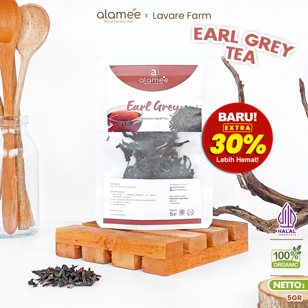 

ALAMEE Teh Grey Tea Teh Herbal Tradisional Indonesia Alami Sehat Organik Organic Siap Seduh 5 Gr BUMA