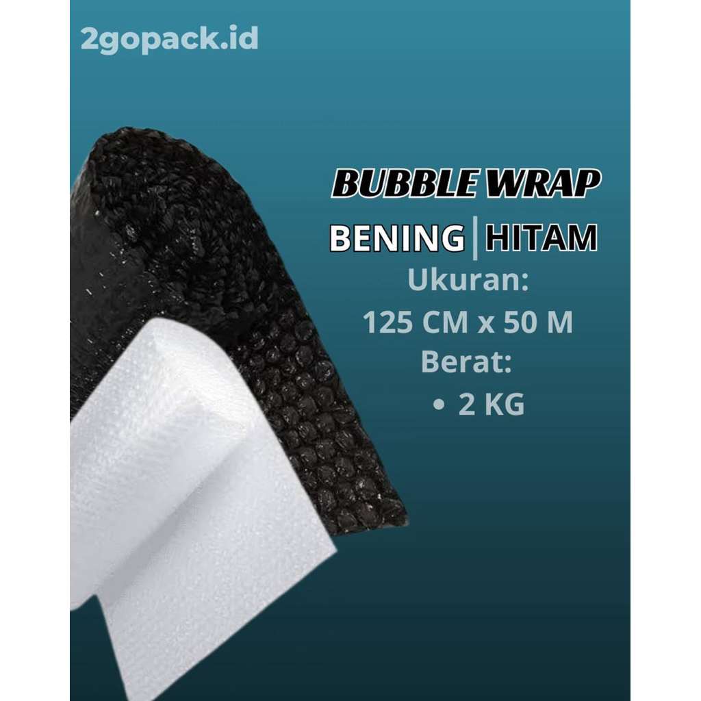 

Bubble Wrap Ukuran 30 CM x 50 M Berkualitas Bahan 2KG Bening atau Hitam