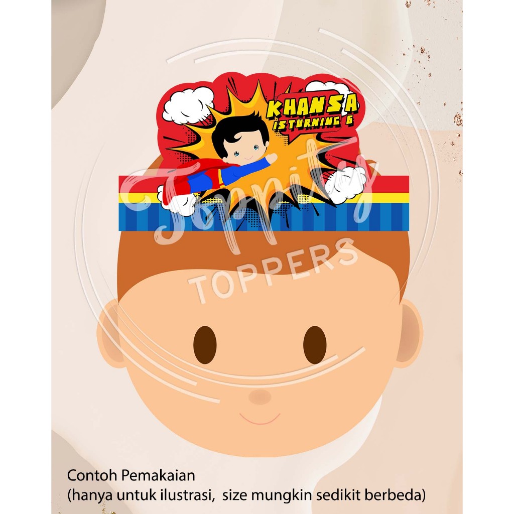 Party hat Topi pesta Superman wonder woman