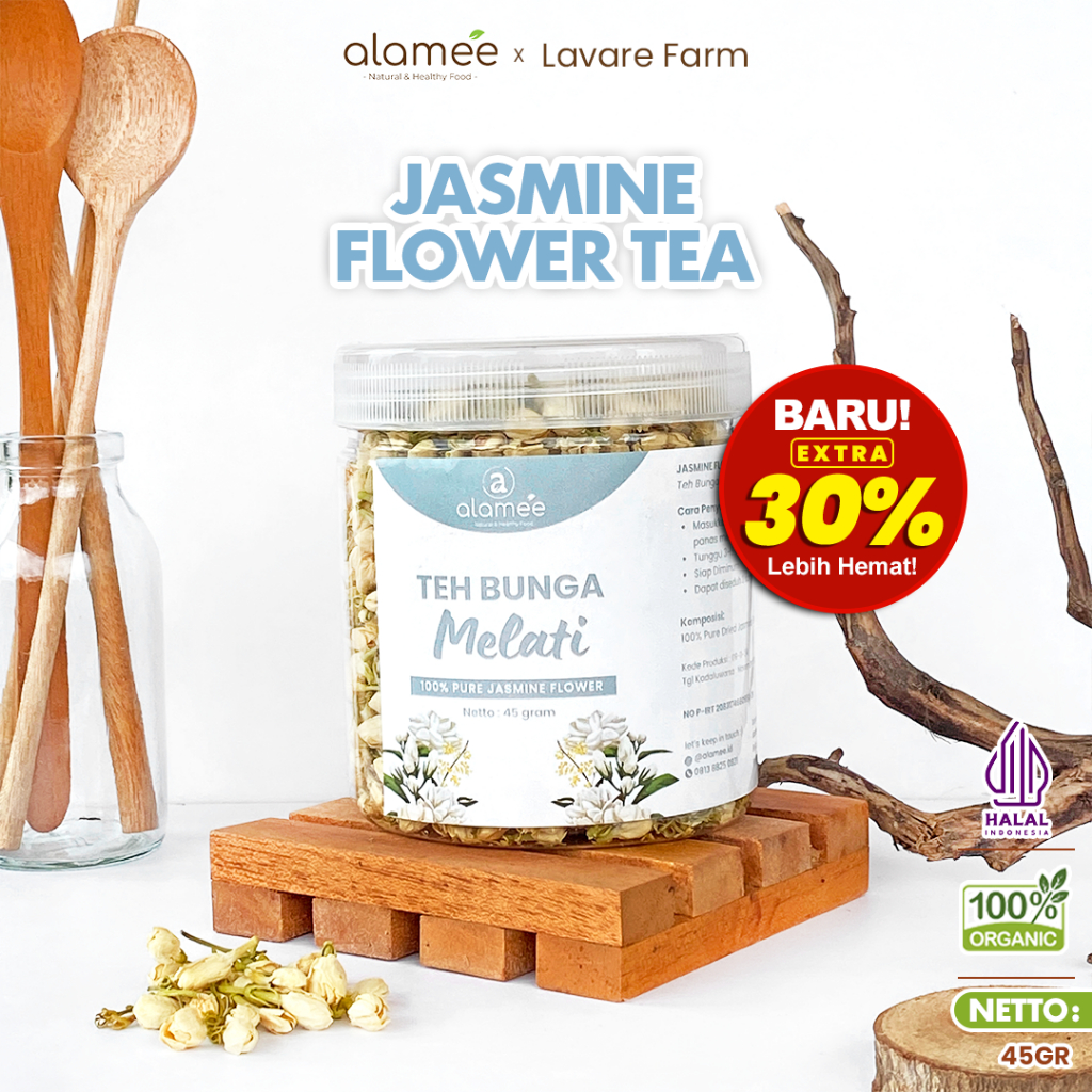 

ALAMEE Teh Bunga Melati Jasmine Tea Organik Jasmin Herbal Kering Dried Flower 45gr BUMA