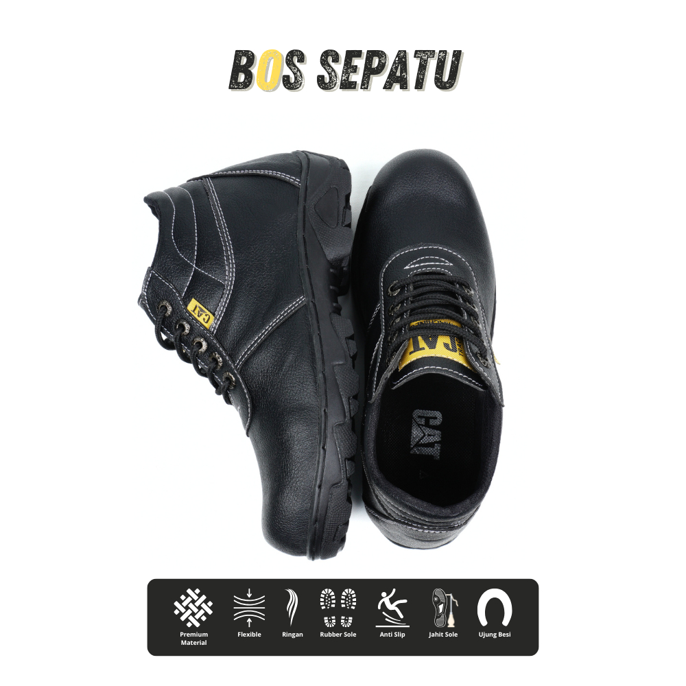 New // Sepatu Pria Safety Ujung Besi Caterpillar Buldozer Sepatu Gunung Sepatu Proyek Tactikal
