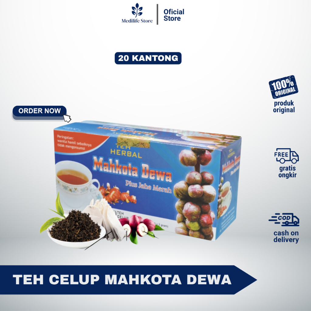 

Teh Celup Mahkota Dewa Herbal Tazakka Origial Isi 20 Kantung | Mengatasi gejala asam urat | Original Mengurangi Stres dan Kecemasan