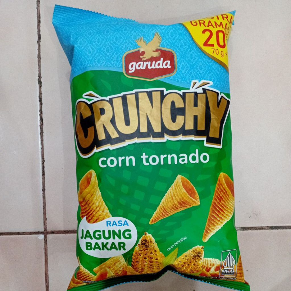 

Crunchy Corn Tornado Rasa Jagung Bakar 70gr 1Pcs
