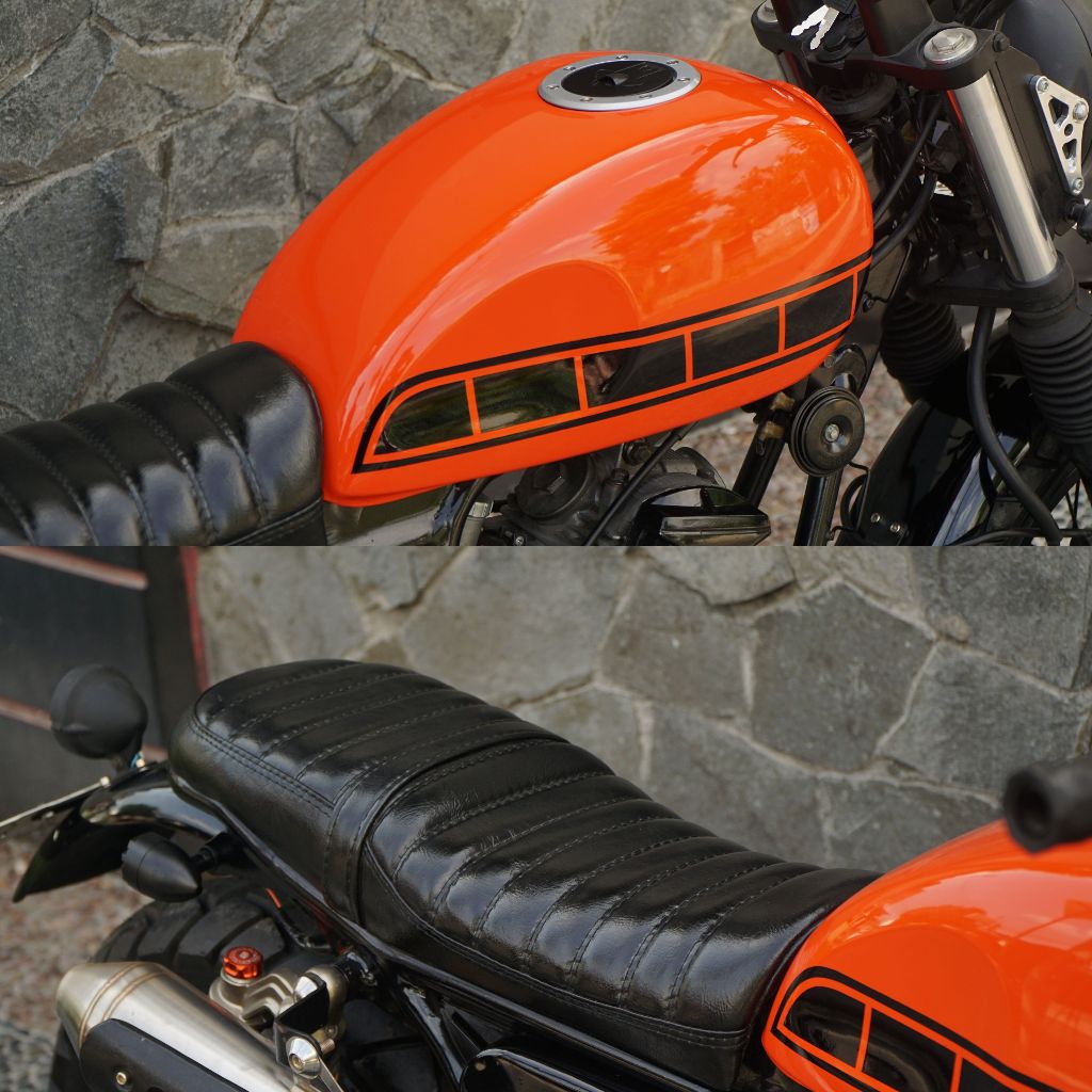 PAKET CUSTOM SCORPIO Z SCRAMBLER ORANGE
