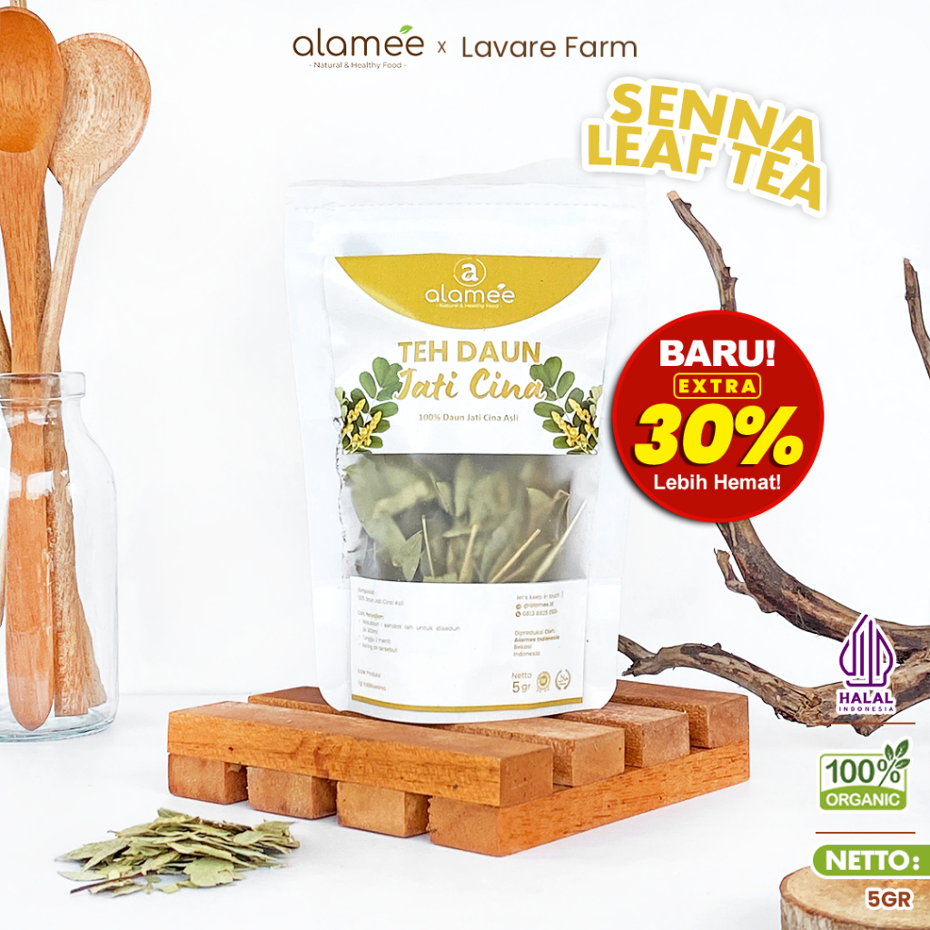 

ALAMEE Teh Daun Jati Cina Senna Leaf Tea Teh Herbal Alami Organik Organic 5 gr Siap Seduh Minum BUMA