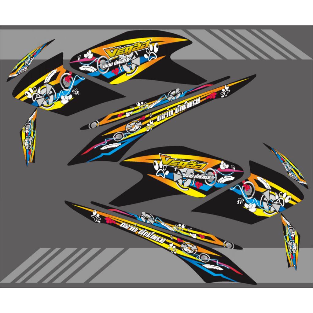 STIKER STRIPING VARIASI HONDA VERZA LAMA TAHUN 2013-2017 GRAFIS KEMBANG