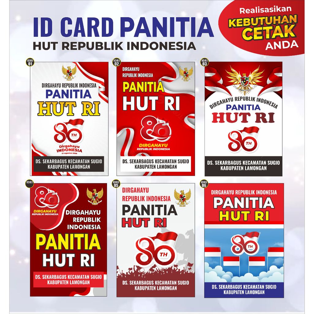 

NAME TAG / KARTU PANITIA / KEPLEK / CO CARD / ID CARD / KALUNG PANITIA / tanpa mika & tali