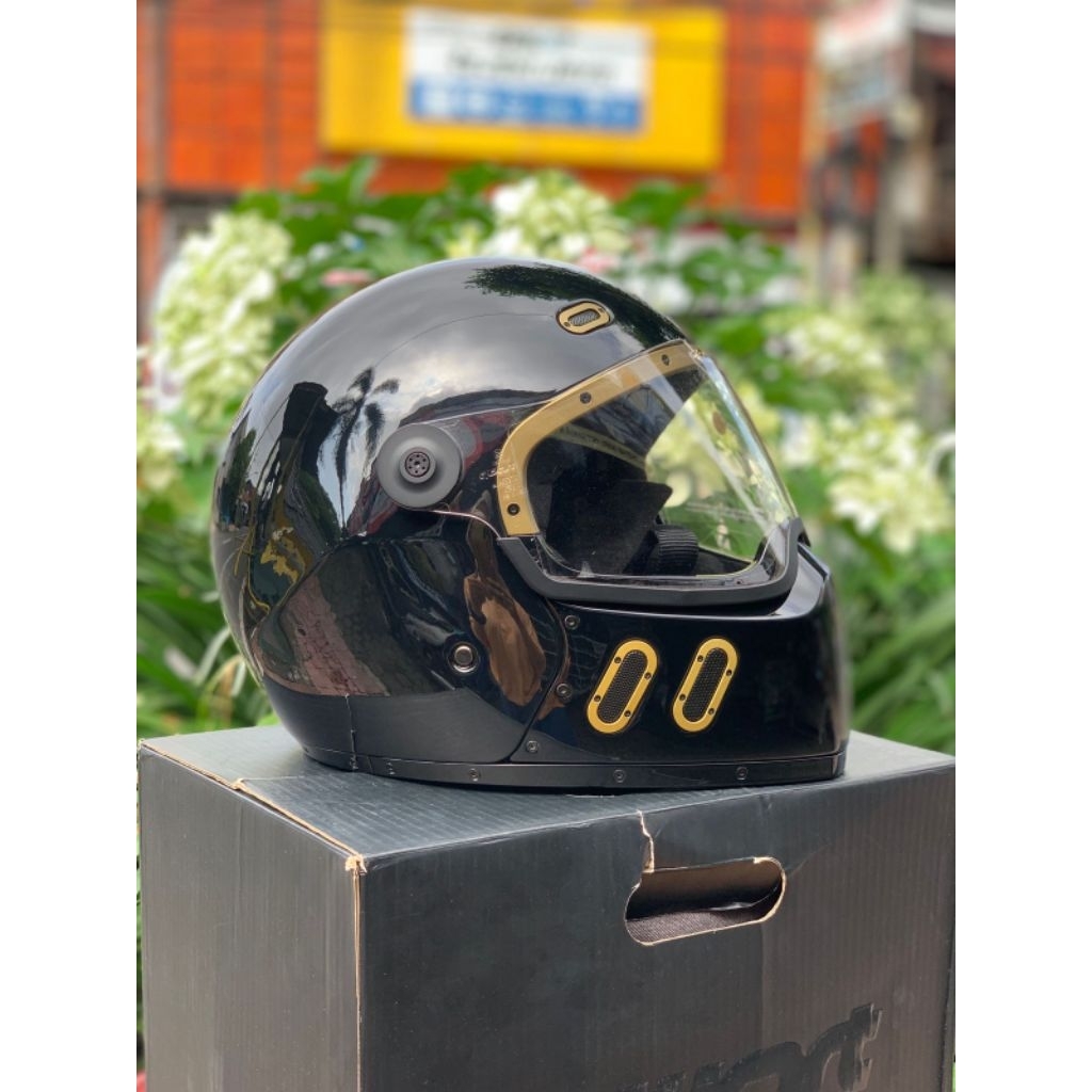 HELM QWART BLACK GLOSSY FULLFACE