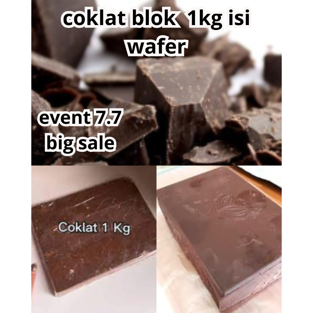 

coklat blok kemasan 1kilo isi wafer