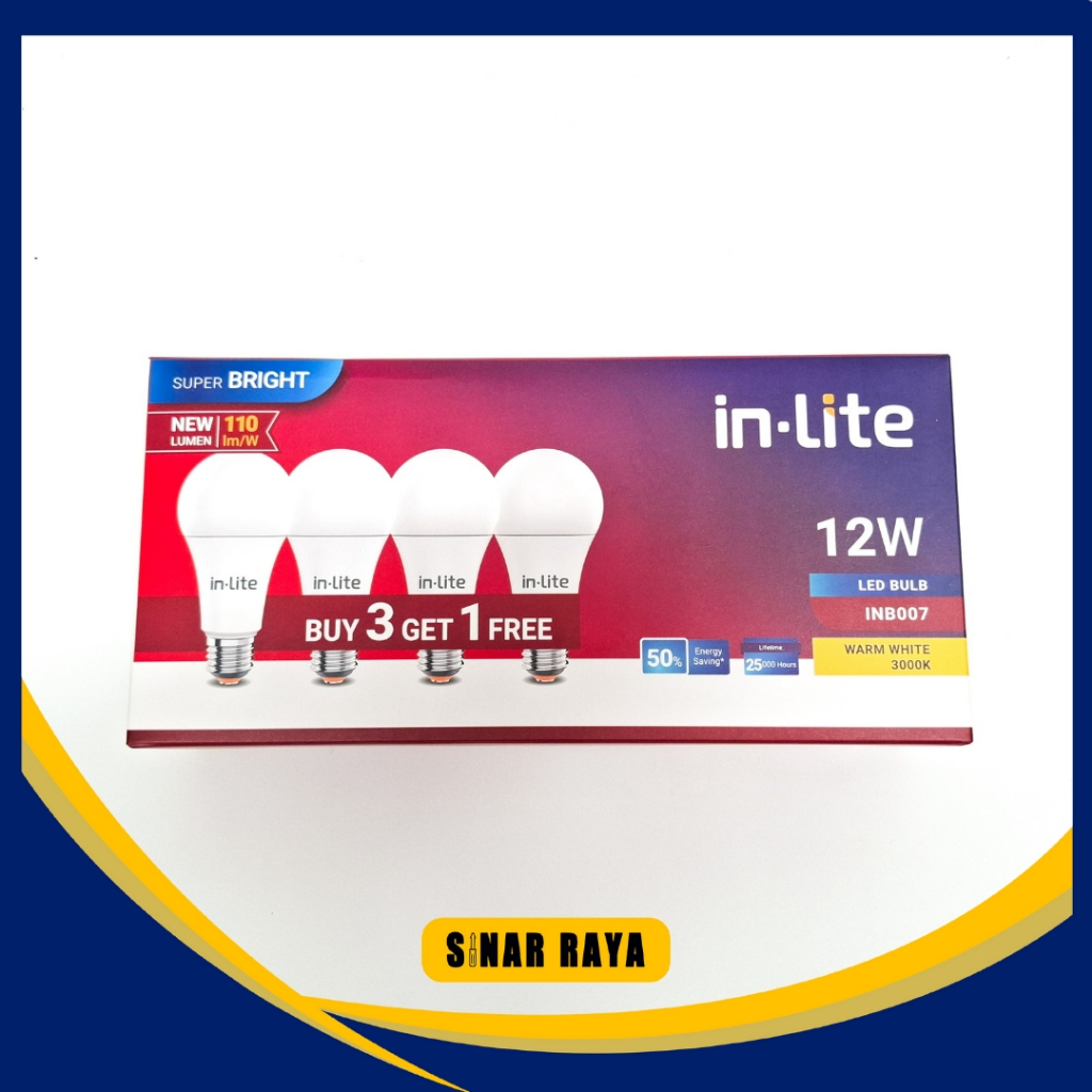 Lampu Led Inlite 12 watt Kuning / Lampu inlite 12w Warm White / Paketan Lampu Inlite / Lampu Led 300