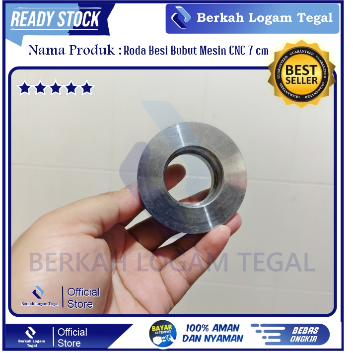 Roda Besi Bubut Mesin CNC Pengganti Rumah Roda Pintu Pagar 7 cm