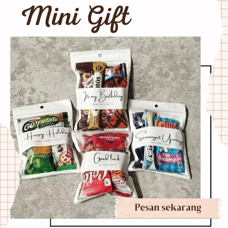

Freebies mini gift snack Bisa request note