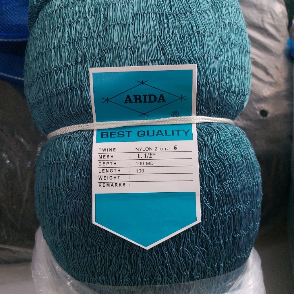 jaring nilon arida 1 1/2 in D6 100MD X 100YDS biru